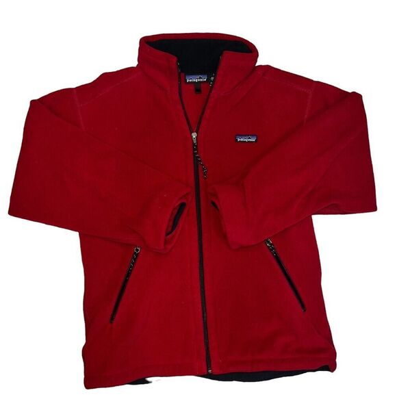 Patagonia Other - Vtg Patagonia Fleece Full Zip Jacket Men's Size Small Red Pockets Outerwear